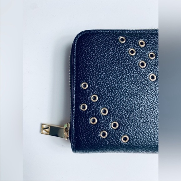 VS black large bi-fold full zip gold grommet wallet size large - Picture 2 of 13